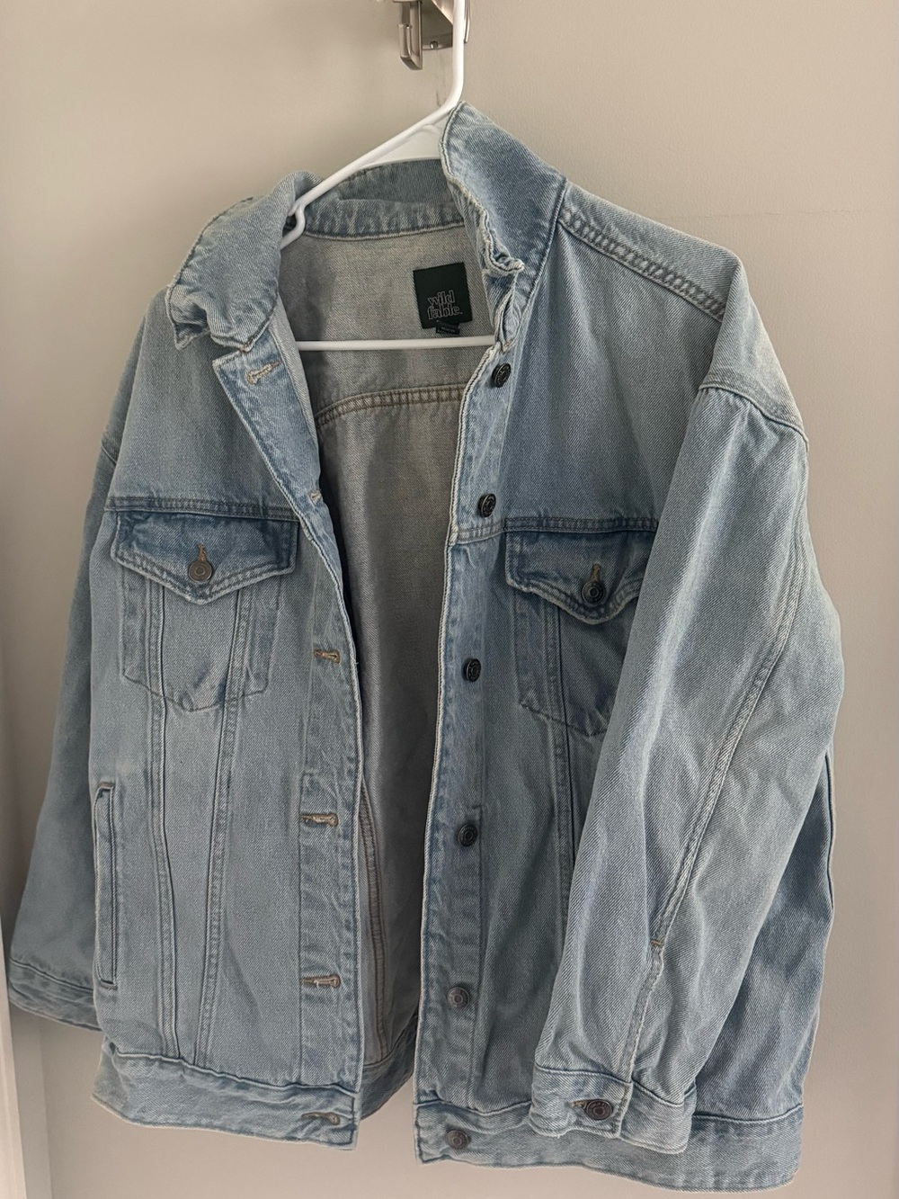 Oversized Light Wash Denim Jean Jacket